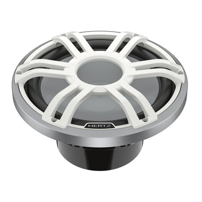 Hertz HMS 12 S2-LD-SW - 12" 2-Ohm Marine Subwoofer with RGB LEDs, White Sport Grille
