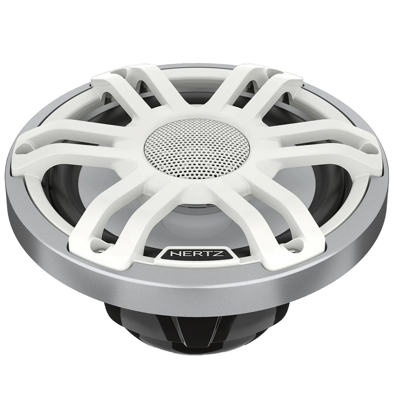 Hertz HMX 6.5 S-LD-SW - 6.5" 4-Ohm Coaxial Marine Speakers with RGB LEDs, White Sport Grilles, Pair
