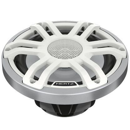 Hertz HMX 6.5 S-LD-SW - 6.5" 4-Ohm Coaxial Marine Speakers with RGB LEDs, White Sport Grilles, Pair
