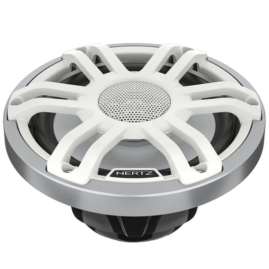 Hertz HMX 6.5 S-LD-SW - 6.5" 4-Ohm Coaxial Marine Speakers with RGB LEDs, White Sport Grilles, Pair