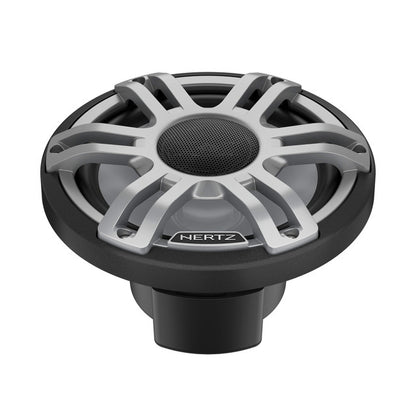 Hertz HMX 7.7 S-LD-G – 7.7" Hi-End LED Marine Coaxial Speakers, 200W Peak, 4Ω, IP65 Water-Resistant, Sport Grille, UV & Salt Fog Certified