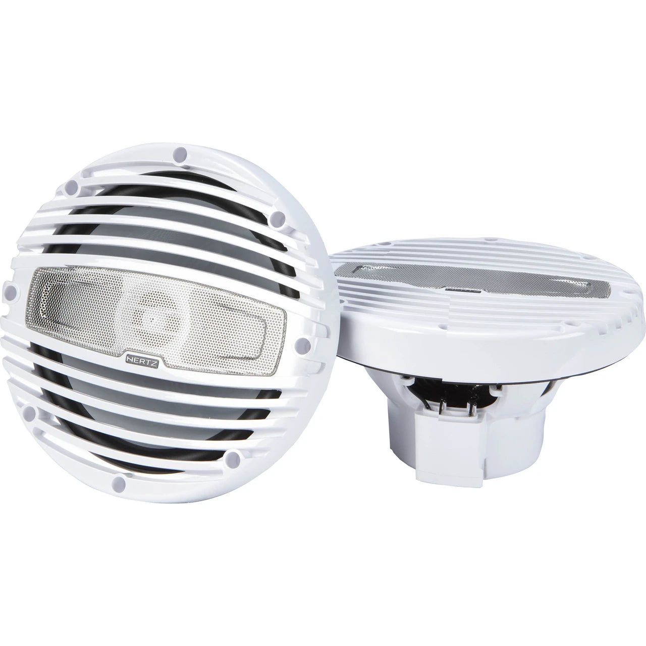 Hertz HMX 8-TW - 8" 4-Ohm Coaxial Marine Speakers, White Grilles, Pair
