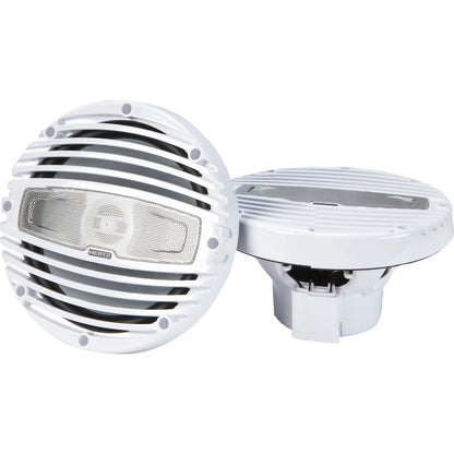 Hertz HMX 8-TW - 8" 4-Ohm Coaxial Marine Speakers, White Grilles, Pair