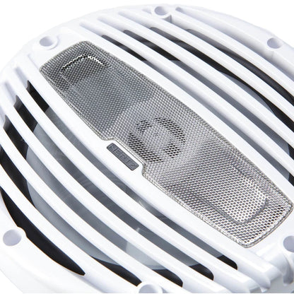 Hertz HMX 8-TW - 8" 4-Ohm Coaxial Marine Speakers, White Grilles, Pair