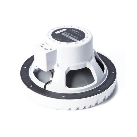 Hertz HMX 8-TW - 8" 4-Ohm Coaxial Marine Speakers, White Grilles, Pair