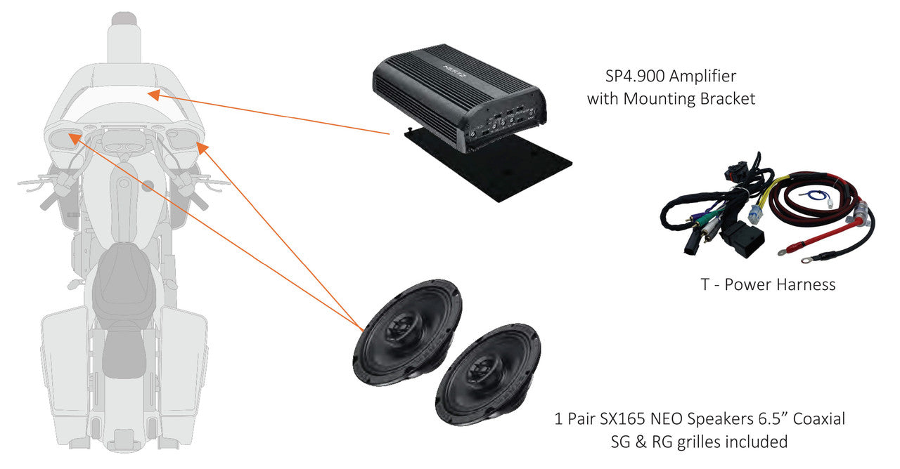 Hertz HSP1-13: For 98 - 13 Street Glide & Road Glide: High Performance Plug and Play Amplifier and Front Speaker