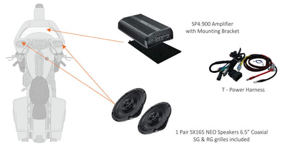 Hertz HSP1-13: For 98 - 13 Street Glide & Road Glide: High Performance Plug and Play Amplifier and Front Speaker