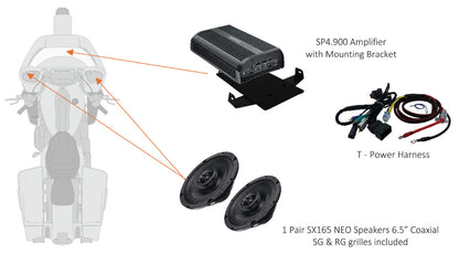 Hertz HSP1-14: For 2014 - 2023 Street Glide & Road Glide: High Performance Plug and Play Amplifier and Front Speaker