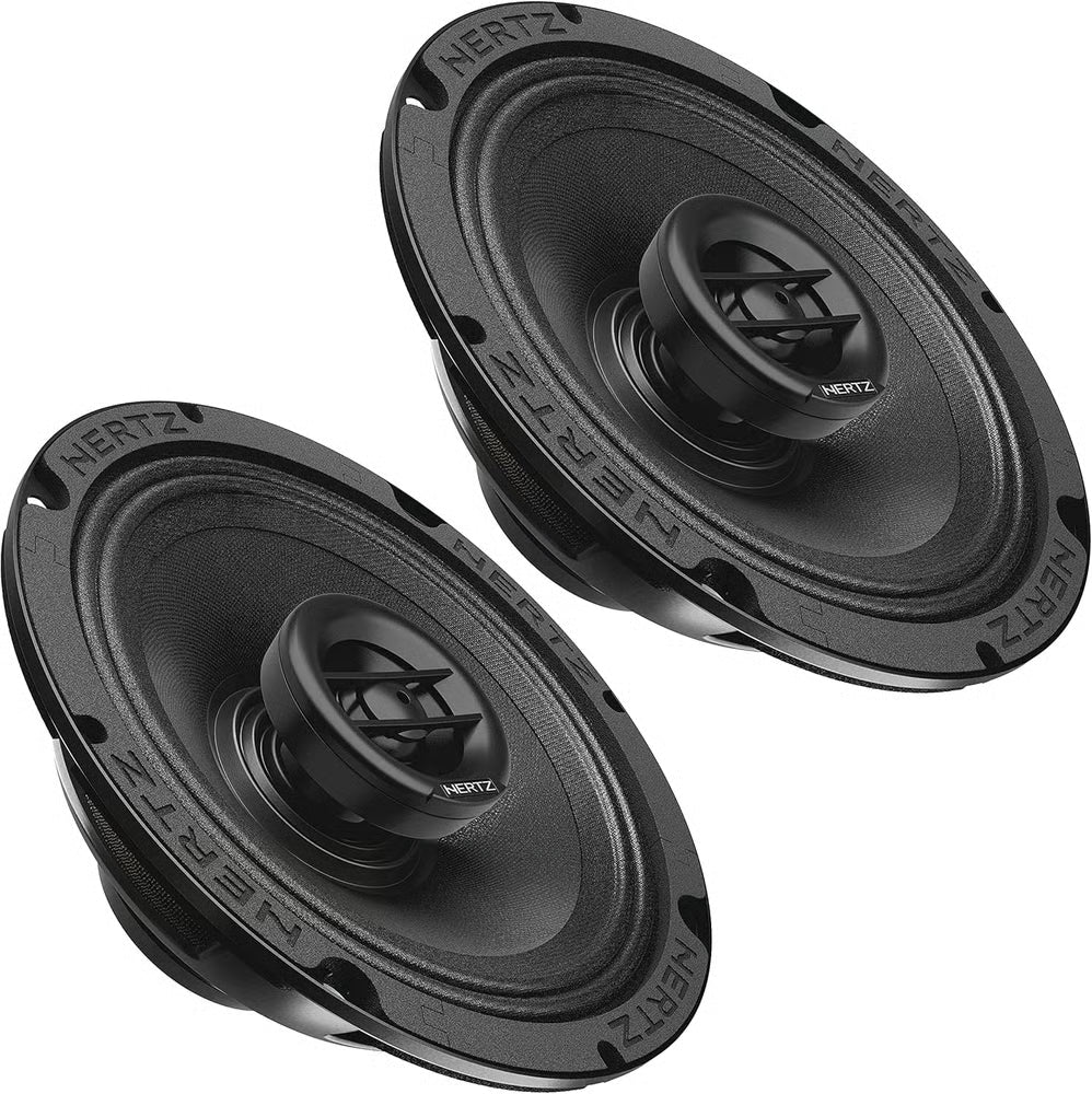 Hertz HSP2-14 4-Speaker Front and Rear Audio Upgrade Kit for select 2014-2023 vehicles from Harley Davidson Includes 6.5" 2-Way Coaxial 4-ohm Speakers, Midrange Speakers, and 4-Channel Amplifier