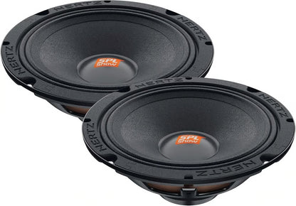 Hertz HSP2-14 4-Speaker Front and Rear Audio Upgrade Kit for select 2014-2023 vehicles from Harley Davidson Includes 6.5" 2-Way Coaxial 4-ohm Speakers, Midrange Speakers, and 4-Channel Amplifier