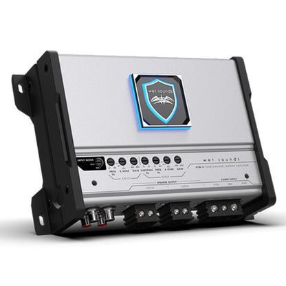 Wet Sounds HTM-4 - HTM Series Amplifier 600 Watt Full-Range Class-D 85x4 Watts RMS @4 OHM