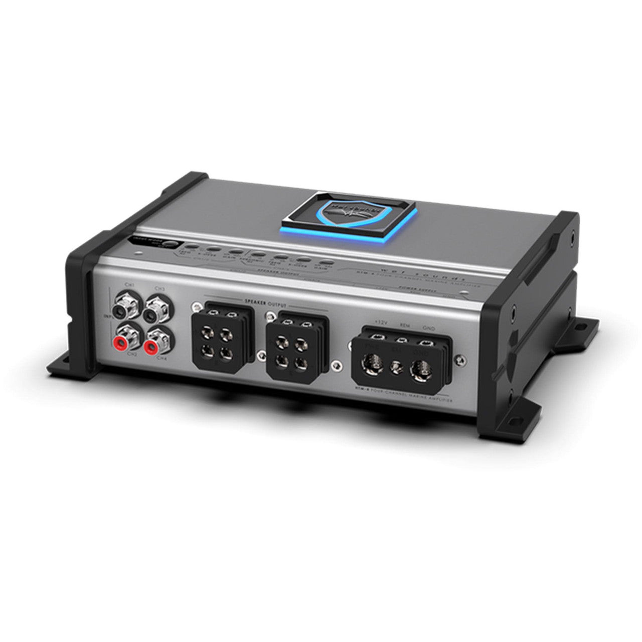 Wet Sounds HTM-4 - HTM Series Amplifier 600 Watt Full-Range Class-D 85x4 Watts RMS @4 OHM
