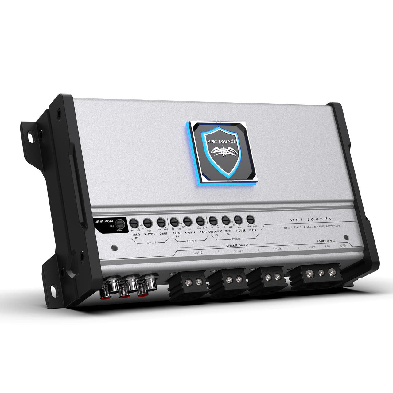 Wet Sounds HTM-6 - HTM Series Amplifier 900 Watt Full-Range Class-D 85x6 Watts RMS @4 OHM
