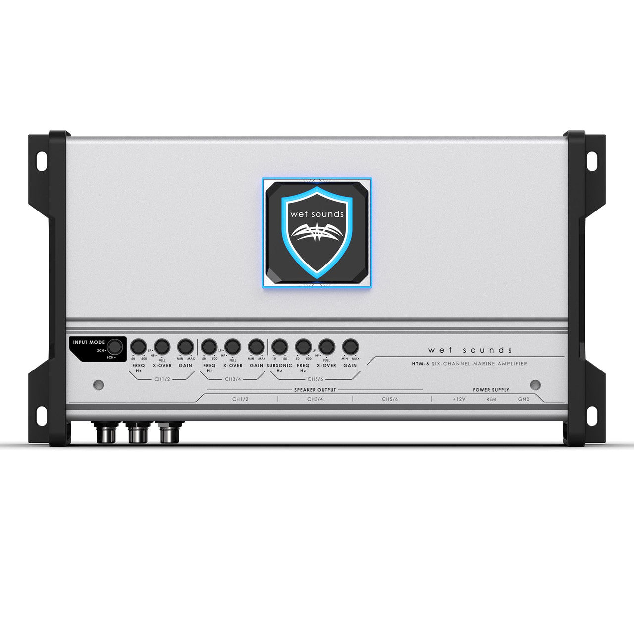 Wet Sounds HTM-6 - HTM Series Amplifier 900 Watt Full-Range Class-D 85x6 Watts RMS @4 OHM
