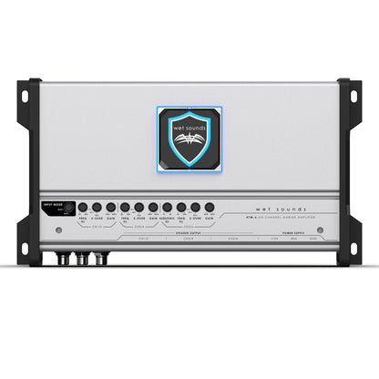 Wet Sounds HTM-6 - HTM Series Amplifier 900 Watt Full-Range Class-D 85x6 Watts RMS @4 OHM