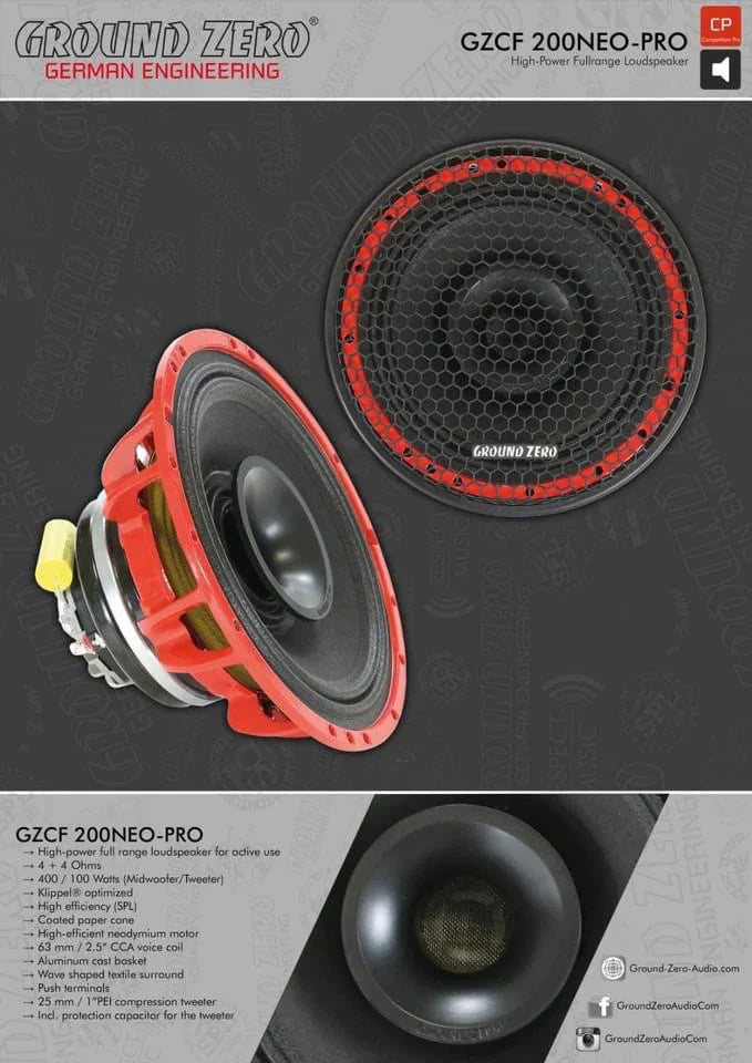 Gound Zero GCZF XSPL-NEO (,6.5XSPL-NEO, 8.0XSPL-NEO, 69XSPL-NEO, 200NEO-PRO)
