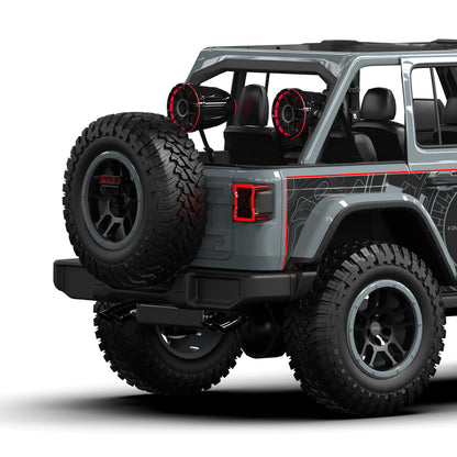 Wet Sounds JEEP-JL-LVL2-T - 800 Watt Tower Speaker Audio Upgrade Kit Compatible with 2018-2023 Wrangler