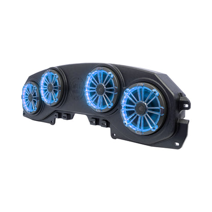 MB Quart Jeep Wrangler (JL) / Gladiator (JT) Tuned Rear Soundbar with 8 Inch Coaxial Speakers, Enclosure, and RGB LED Lighting