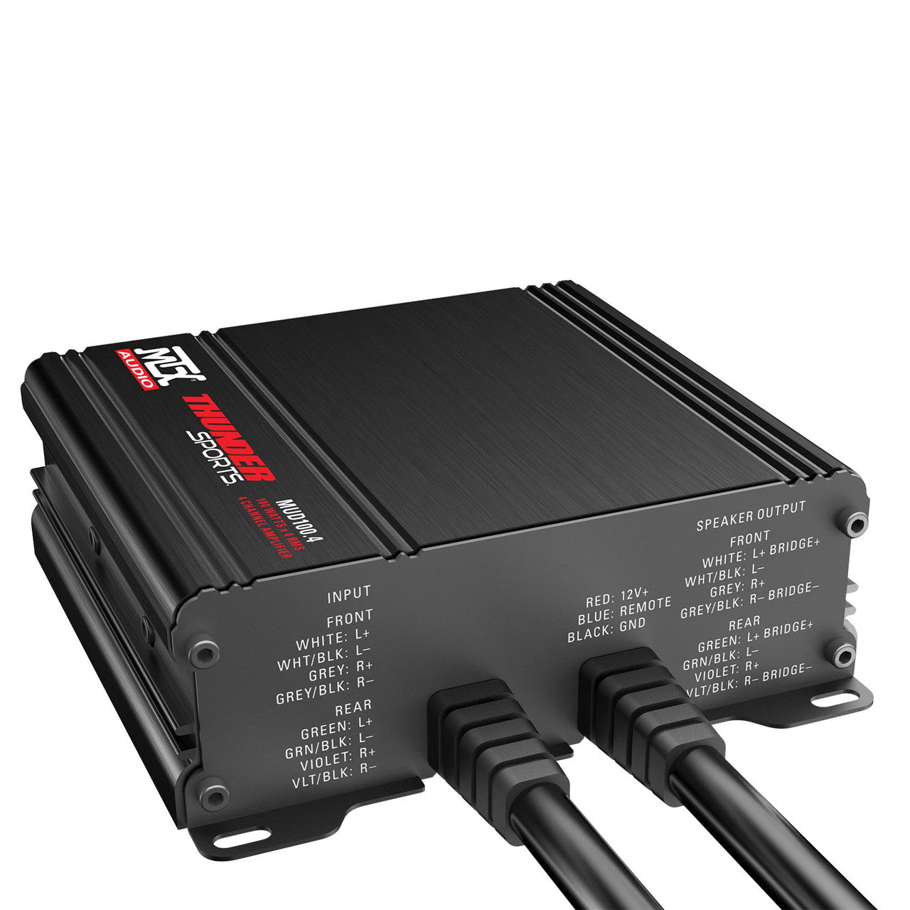 MTX Audio MUD100.4 Thunder Sports 100W x 4 @ 2Ω Full Range Class D Marine Grade Amplifier