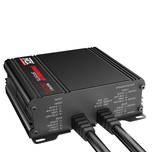 MTX Audio MUD100.4 Thunder Sports 100W x 4 @ 2Ω Full Range Class D Marine Grade Amplifier