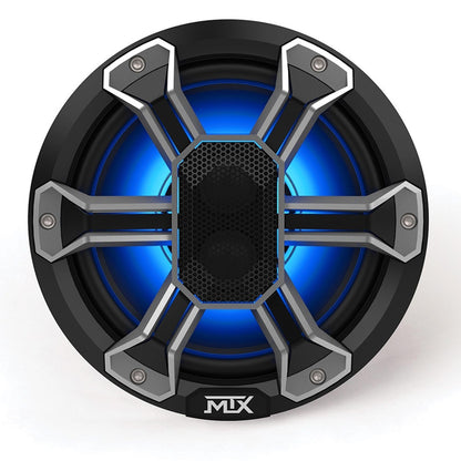 MTX Audio PS65C Powersports 6.5” 85-Watt RMS 4Ω Coaxial Speaker Pair IP-67 Rated with RGB Lighting and Customizable Grilles
