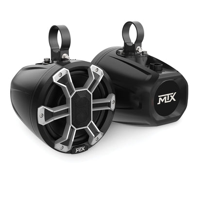 MTX Audio PS65C-BP Powersports 6.5” 4Ω 85-Watt RMS IP67 Rated Customizable Speaker Pods, Pair, with RGB Lighting