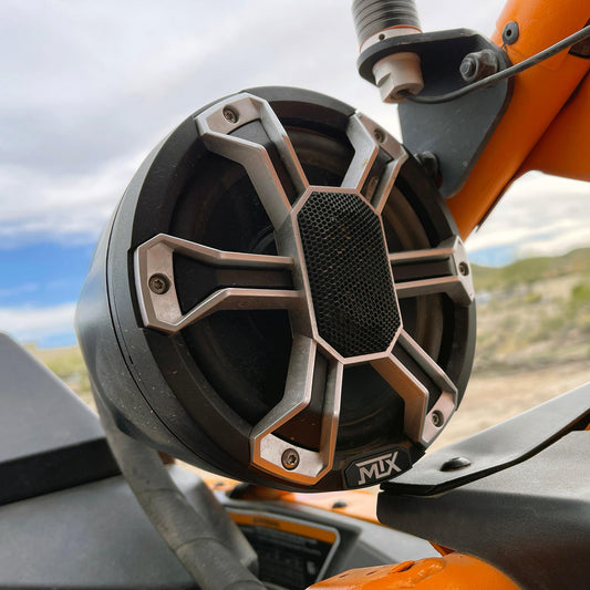 MTX Audio PS65C-BP Powersports 6.5” 4Ω 85-Watt RMS IP67 Rated Customizable Speaker Pods, Pair, with RGB Lighting