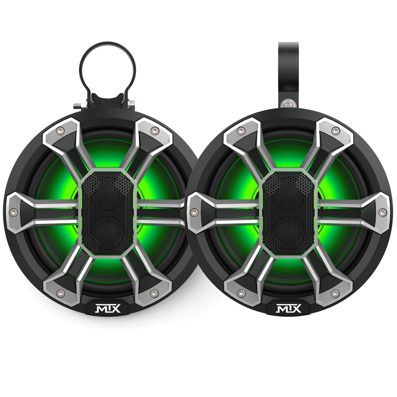 MTX Audio PS65C-BP Powersports 6.5” 4Ω 85-Watt RMS IP67 Rated Customizable Speaker Pods, Pair, with RGB Lighting