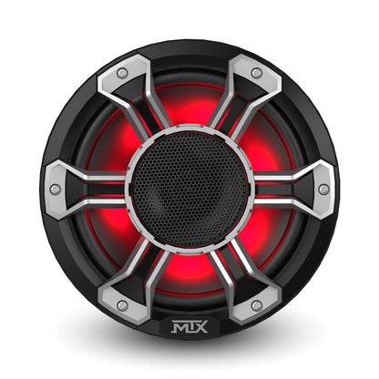 MTX PS8H 8" 150-Watt RMS 4Ω Compression Horn Speaker Pair IP-67 Rated with RGB Lighting and Customizable Grille