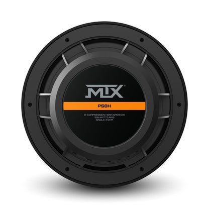 MTX PS8H 8" 150-Watt RMS 4Ω Compression Horn Speaker Pair IP-67 Rated with RGB Lighting and Customizable Grille