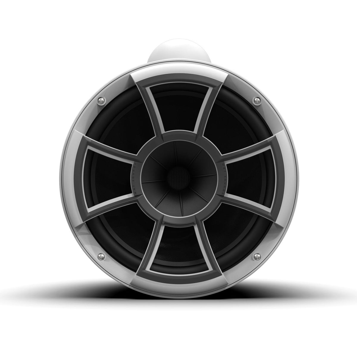 Wet Sounds REV 10 SE B-FC SS V2 - Matte Black REV10 Special Edition - Revolution Series 10" Tower Speakers, Pair with Fixed Clamps