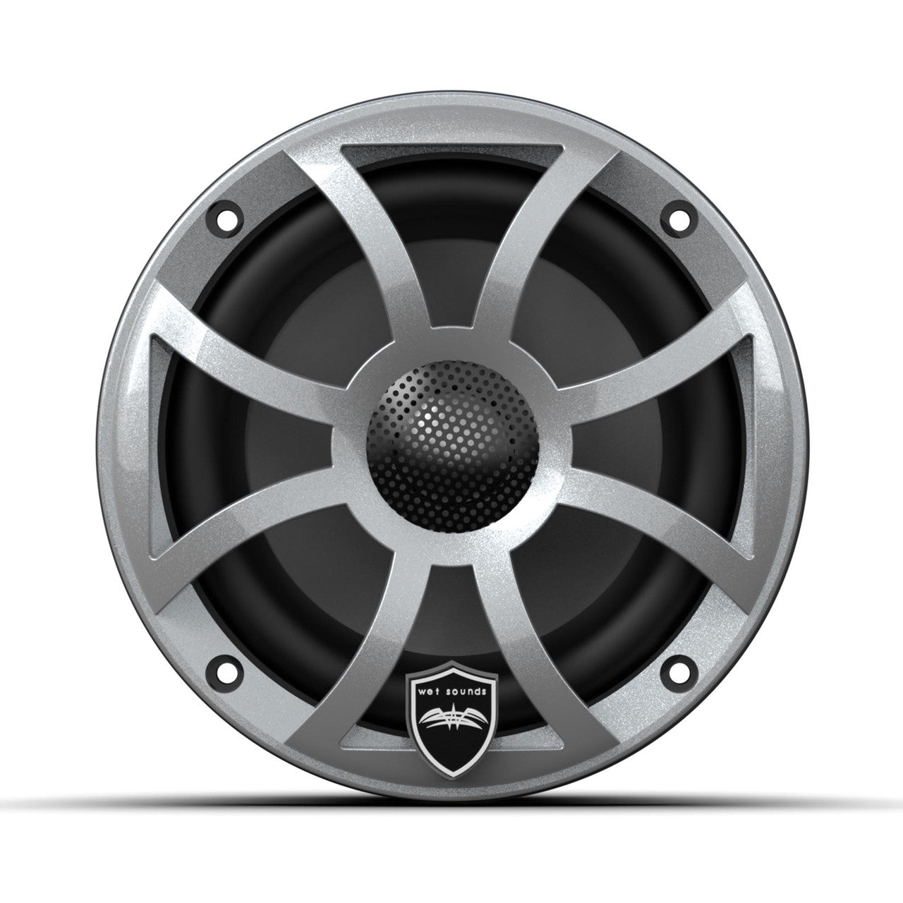 Wet Sounds REVO 6 XS-S V3 - Revolution Series 6.5" RGB LED Marine Coaxial Speakers with Silver XS Grilles, Pair
