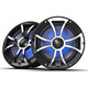 Wet Sounds REVO 8 XS-B-SS V3 - Revolution Series 8" RGB LED Marine Coaxial Speakers with Black/Stainless XS Grilles, Pair