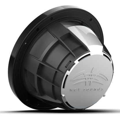 Wet Sounds REVO 8 XS-B-SS V3 - Revolution Series 8" RGB LED Marine Coaxial Speakers with Black/Stainless XS Grilles, Pair