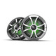 Wet Sounds REVO 8 XS-B-SS V3 - Revolution Series 8" RGB LED Marine Coaxial Speakers with Black/Stainless XS Grilles, Pair