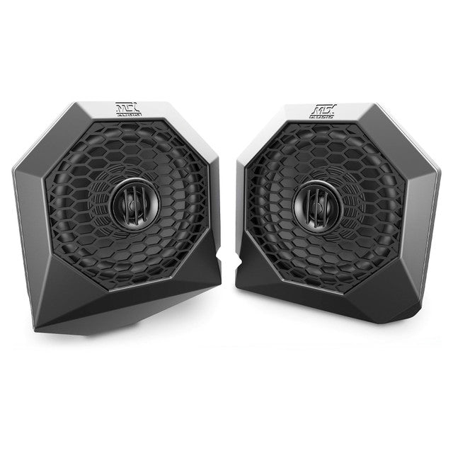 MTX Audio RZRPOD65 6.5" Dash Mount All-Weather Speaker Pods, 75-Watts RMS, 4Ω - Pair, Compatible With Select 2014+ Polaris RZR XP1000 & 900