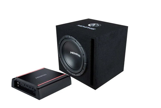 Memphis Audio SRXE112VP 12" 500w SRX Car Subwoofer Enclosure Amplifier Amp Kit