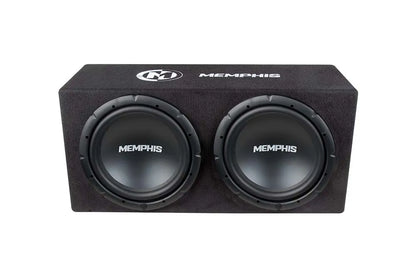 Memphis Audio SRXE212VP Dual 12" 1000w SRX Subwoofer Enclosure + Amplifier Package