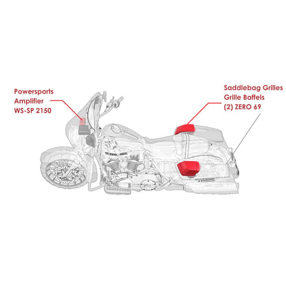 Wet Sounds WS-HAR-SBK SADDLEBAG KIT - Harley Saddlebag Kit (2014-2023)