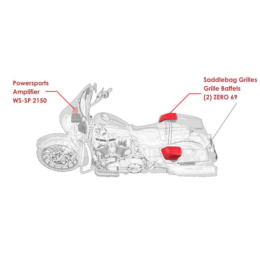 Wet Sounds WS-HAR-SBK SADDLEBAG KIT - Harley Saddlebag Kit (2014-2023)