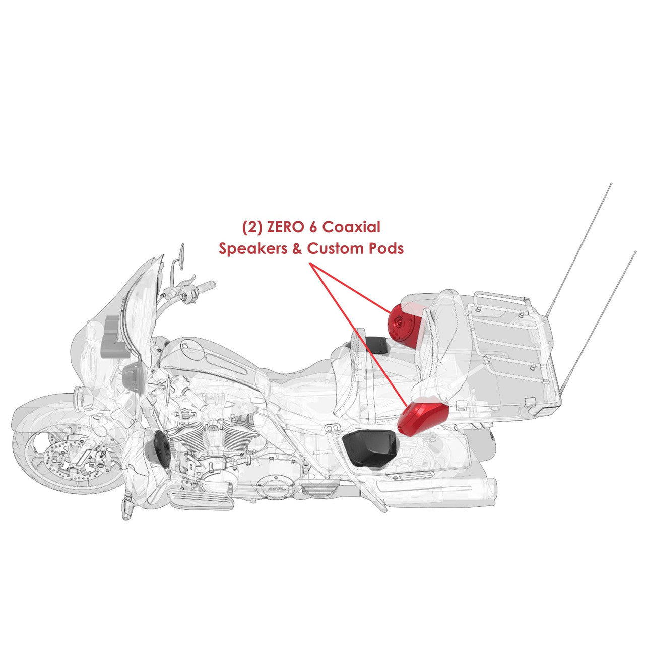Wet Sounds WS-HAR-TPK TOUR PACK KIT - Harley Touring Pack Kit (2014-2023)