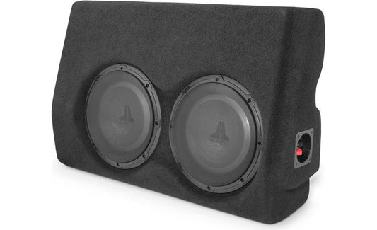 JL Audio Stealthbox® Custom-fit fiberglass enclosure with two 10" W1v3 subwoofers Fits 2005-up Toyota Tacoma Double Cab