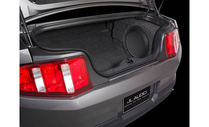 JL Audio Stealthbox® Custom-fit fiberglass enclosure with 13.5" W3v3 subwoofer — fits 2010-14 Ford Mustang coupe