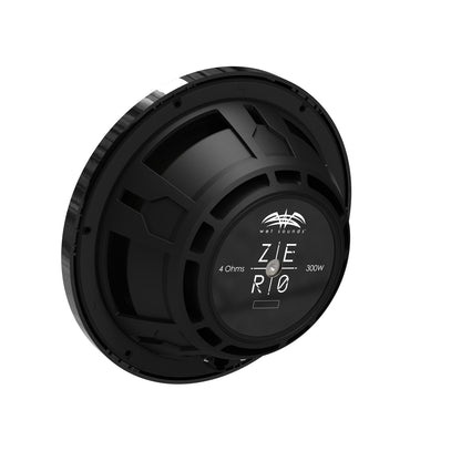 Wet Sounds ZERO 10 SUB KIT-S4 - Black, 4-Ohm 10" ZERO Series Marine Subwoofer & Roto-Molded Loaded Subwoofer Enclosure