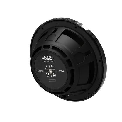 Wet Sounds ZERO 10 SUB KIT-S4 - Black, 4-Ohm 10" ZERO Series Marine Subwoofer & Roto-Molded Loaded Subwoofer Enclosure
