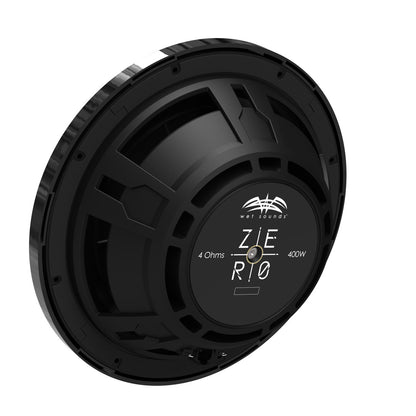 Wet Sounds ZERO 12 SUB KIT-S4 - Black, 4-Ohm 12" ZERO Series Marine Subwoofer & Roto-Molded Loaded Subwoofer Enclosure