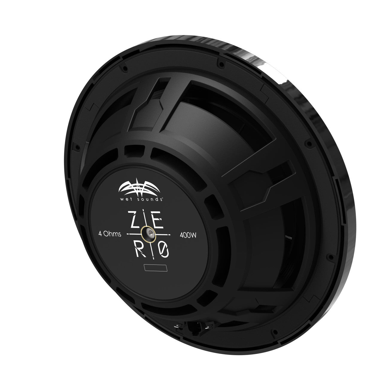 Wet Sounds ZERO 12 SUB KIT-S4 - Black, 4-Ohm 12" ZERO Series Marine Subwoofer & Roto-Molded Loaded Subwoofer Enclosure